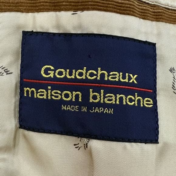 Goudchaux Maison Blanche Blazer Men's 44R VTG Corduroy Elbow Patch Made In Japan - Picture 7 of 10